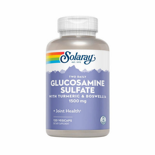 Solaray, Two Daily Glucosamine Sulfate With Turmeric And Boswellia, 1500 Mg, 120 Veg Caps