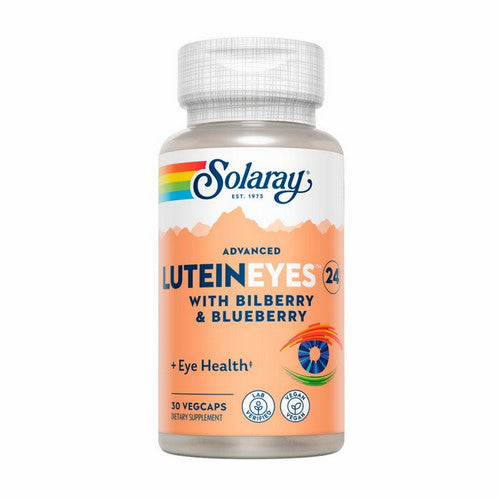 Solaray, Advanced Lutein Eyes 24 With Bilberry And Blueberry, 24 mg, 30 Veg Caps