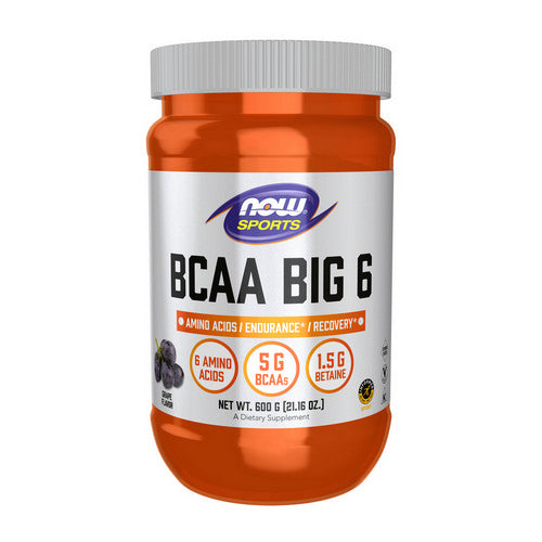 Now Foods, BCAA Big 6, Grape Flavor 600 Grams