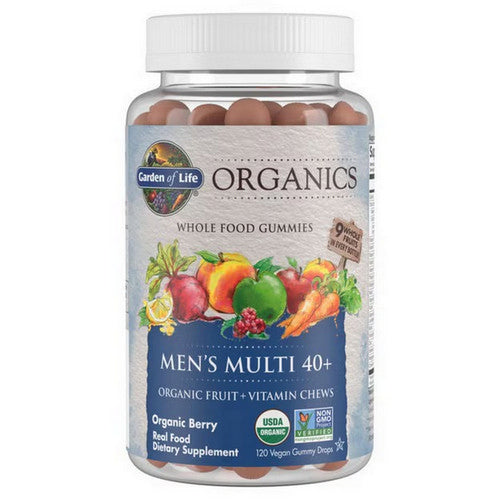 Garden of Life, Organics men's Multi 40 Plus, Organic Berry 120 Chews