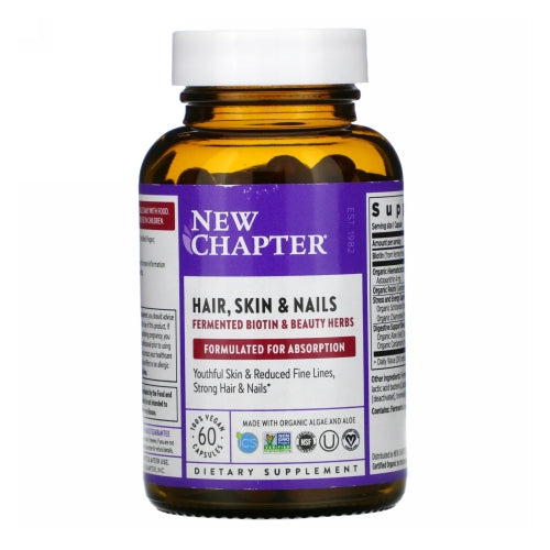 New Chapter, Hair Skin And Nails Fermented Biotin And Beauty Herbs, 270 Veg Tabs