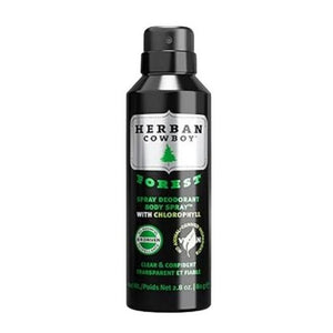 Herban Cowboy, Dry Spray  Deodorant, Forest 2.8 Oz