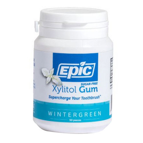 Epic Dental, Xylitol Sweetened Gum Winter Green, 50 Count