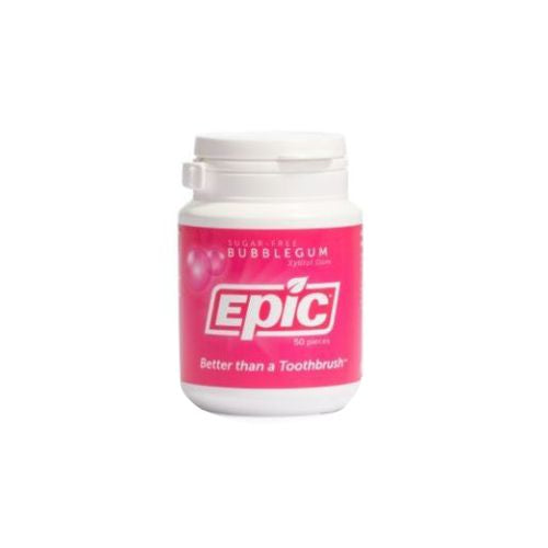 Epic Dental, Xylitol Sugar-Free Bubblegum, 50 Count