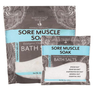 Soothing Touch, Herbal Therapy Epsom Bath Salts Sore Muscle Soak, Soak Muscle 32 Oz