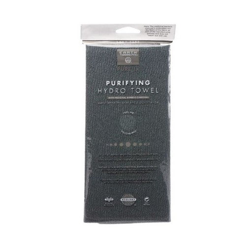 Earth Therapeutics, Pure Fx Puryifying Exfoliating Hydro Towel Black, 1 Each