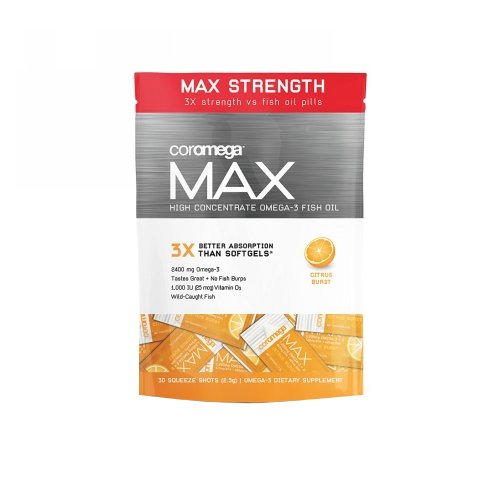 Coromega, Max High Concentrate Omega-3, Citrus Burst 30 Count