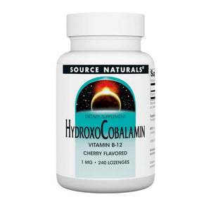 Source Naturals, HydroxoCobalamin Vitamin B-12 Cherry, 1 Mg, 240 Count