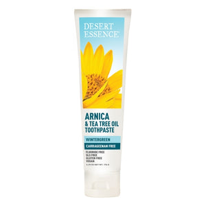 Desert Essence, Arnica And Tea Tree Oil Toothpaste Wintergreen, 6.25 Oz