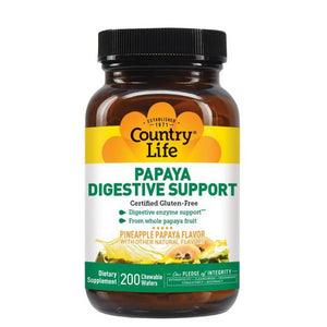 Country Life, Papaya Digestive Support, 200 Wafers