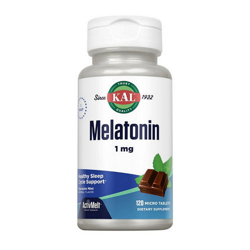 Kal, Melatonin Chocolate Mint, 1 Mg, 120 Count