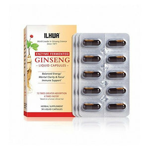 Il Hwa Korean Ginseng, Enzyme Fermented Ginseng Liquid Capsules, 30 Cap