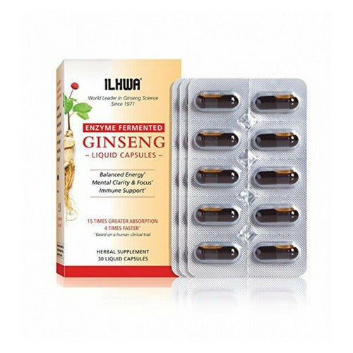 Il Hwa Korean Ginseng, Enzyme Fermented Ginseng Liquid Capsules, 30 Cap