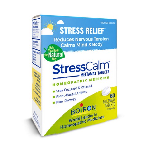 Boiron, StressCalm Tablets Stress Relief Reduces Nervous Tension Calms Mind And Body, 60 Tabs