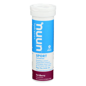 Nuun, Sport Hydration Single Tube Tri-Berry, 10 Tabs (Case Of 8)