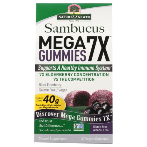Nature's Answer, Sambucus Mega Gummies 7X Strength, 30 Count