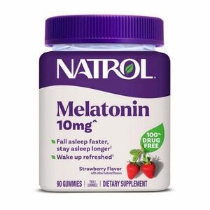 Natrol, Melatonin Strawberry, 10 Mg, 90 Gummies