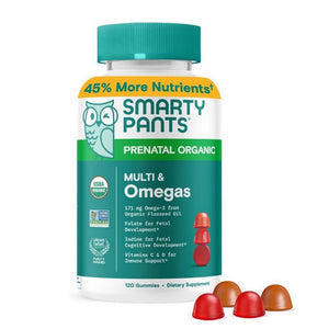 SmartyPants, Organic Prenatal Multi And Omegas Gummies, 120 Count