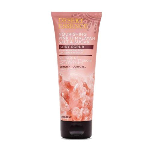 Desert Essence, Nourishing Pink Himalayan Salt & Sugar Body Scrub, 6.7 Oz