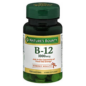 Nature's Bounty, Vitamin B-12, 1000 mcg, 24 X 100 Tabs