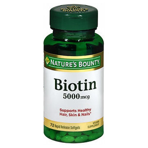 Nature's Bounty, Biotin, 5000 mcg, 24 X 72 Softgels
