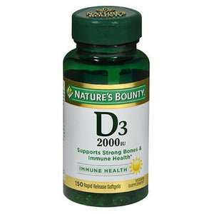 Nature's Bounty, Super Strength D3, 2000 IU, 24 X 150 Softgels