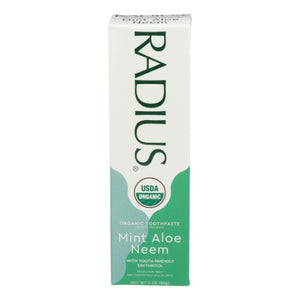 Radius, Organic Toothpaste Mint Aloe Neem, 3 Oz
