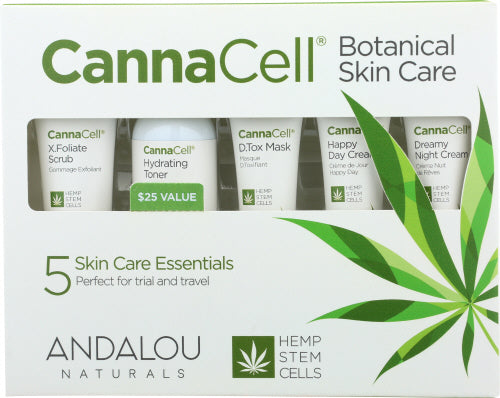 Andalou Naturals, CannaCell Botanical Skin Care Kit, 5 Count