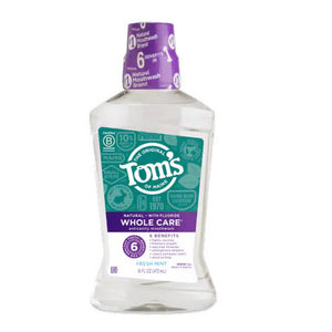 Tom's Of Maine, Whole Care Natural Mouthwash With Fluoride Fresh Mint, 16 Oz