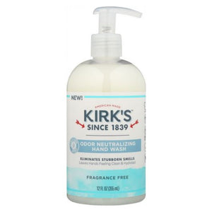 Kirk's Natural Products, Hydrating Hand Wash Fragrance Free, 12 Oz
