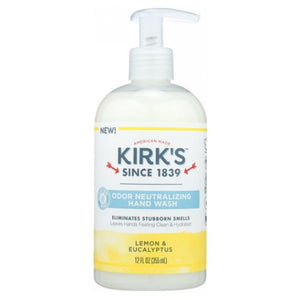 Kirk's Natural Products, Odor Neutralizing Hand Wash Lemon And Eucalyptus, Lemon & Eucalyptus 12 Oz
