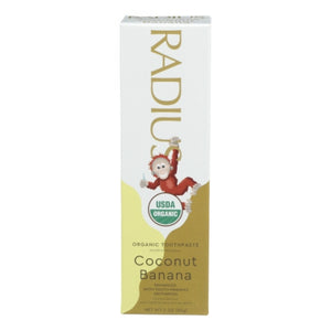Radius, Kids Organic Toothpaste Fluoride Free Coconut Banana, 3 Oz