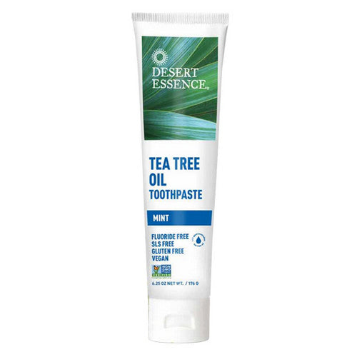 Desert Essence, Natural Tea Tree Oil Toothpaste Mint, 6.25 Oz