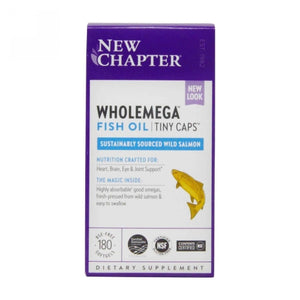 New Chapter, Wholemega Fish Oil Tiny Caps, 180 Softgels