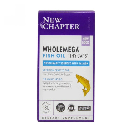 New Chapter, Wholemega Fish Oil Tiny Caps, 180 Softgels