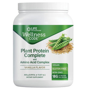 Life Extension, Plant Protein Complete and Amino Acid Complex, Vanilla 450 Grams