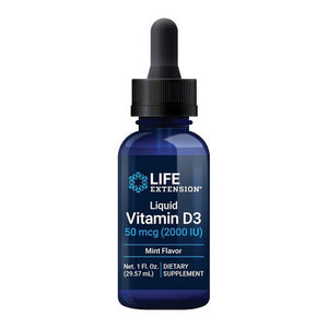 Life Extension, Liquid Vitamin D3 Mint Flavor, 50 mcg (2000 IU), 1 Oz