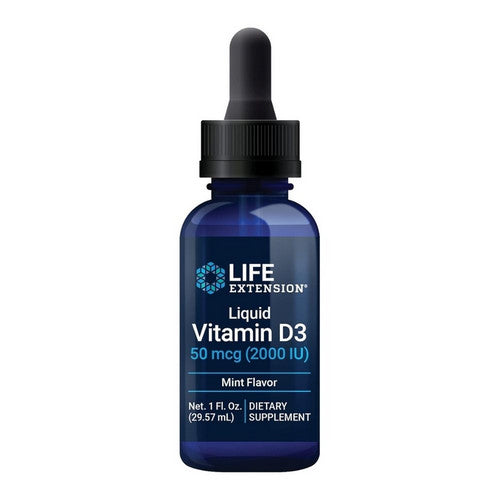 Life Extension, Liquid Vitamin D3 Mint Flavor, 50 mcg (2000 IU), 1 Oz