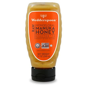 Wedderspoon, Monofloral Raw Manuka Honey KFactor 16 Unpasteurized, 12 Oz