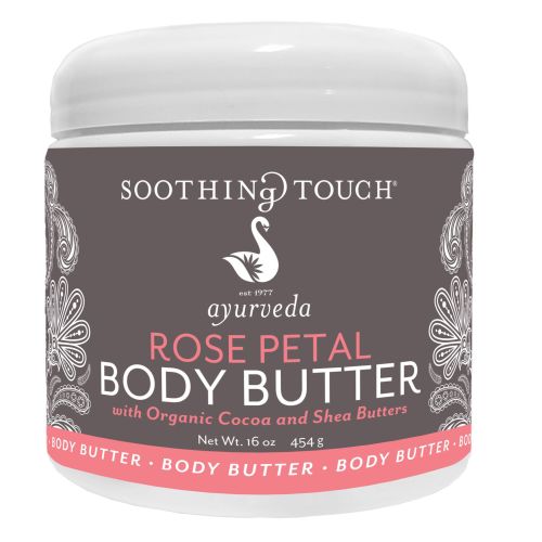 Soothing Touch, Ayurveda Body Butter With Organic Cocoa And Shea Butter Rose Petal, 13 Oz