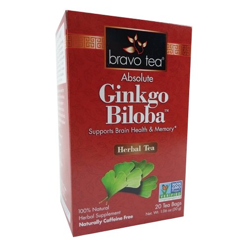 Bravo Tea, Absolute Ginkgo Biloba Herbal Tea, 20 Bags