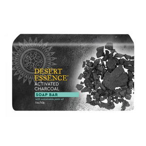 Desert Essence, Activated Charcoal Soap Bar, 5 Oz