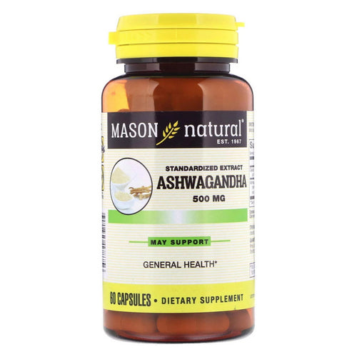 Mason, Ashwaghanda, 500 Mg, 60 Caps