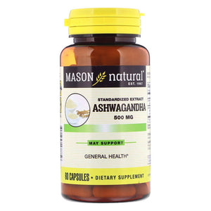 Mason, Ashwaghanda, 500 Mg, 60 Caps