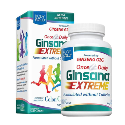 Body Gold, Ginsana Energy, 105 Veg Caps