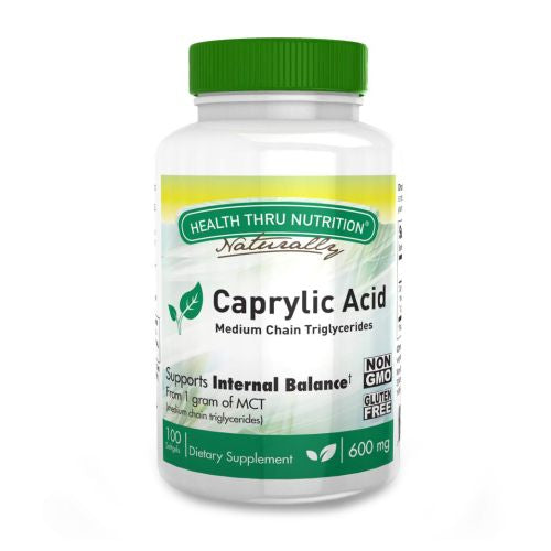 Health Thru Nutrition, Caprylic Acid, 600 mg, 100 Softgels