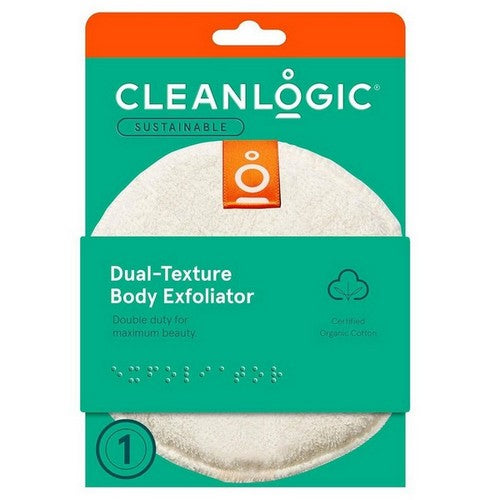 Cleanlogic, Dual-Texture Body Exfoliator, 1 Count