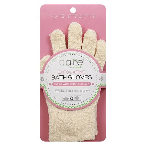 Cleanlogic, Exfoliating Bath Gloves, 1 Pair