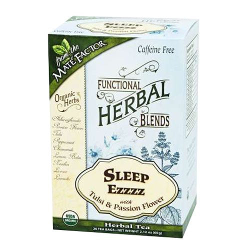 The Mate Factor, Organic Sleep EZZZ With Tulsi And Passion Flower Tea, 20 Bags