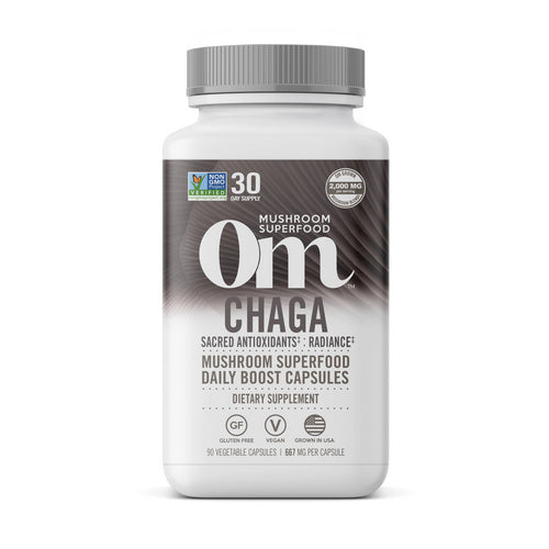 Om Mushrooms, Chaga Mushroom Superfood, 90 Caps